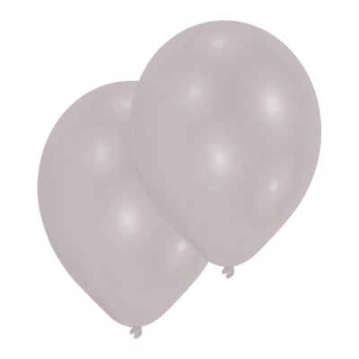 Latexové balóny strieborné metalické 27,5 cm 25 ks
