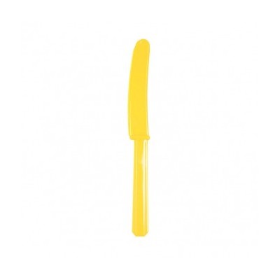 Plastový príbor nožík žltý