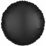 Fóliový balón Satin Luxe čierny guľatý