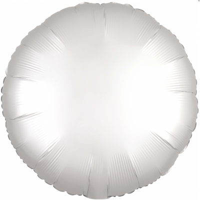 Fóliový balón Satin Luxe guľatý biely