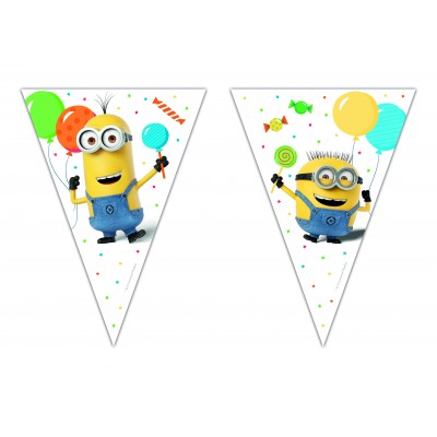 Vlajkový banner Minions balloons