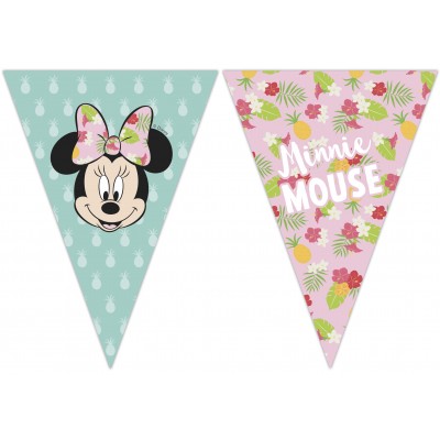 Vlajkový banner Minnie Mouse tropical