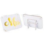 Dekorácia na svadbu tabuľka Mrs a Mr