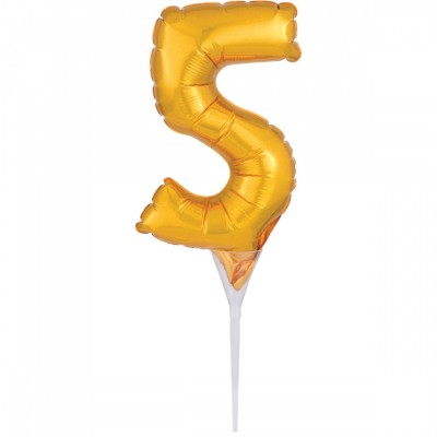 Fóliový balón dekoračné číslo na tortu “5”