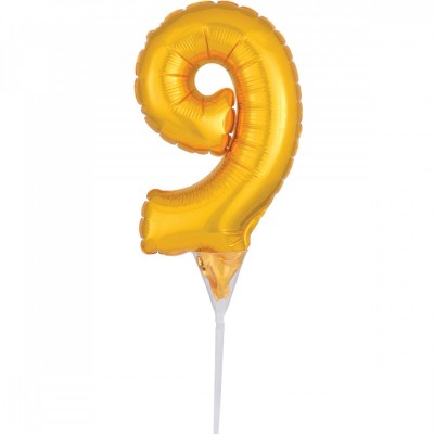 Fóliový balón dekoračné číslo na tortu “9”