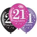 Latexové sparkling balóny 21 narodeniny