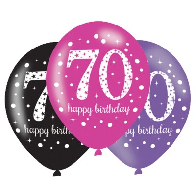 Latexové sparkling balóny 70 narodeniny