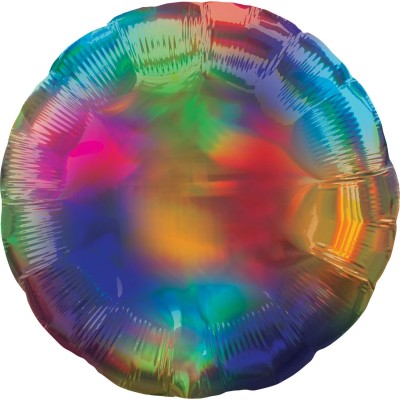 Fóliový holografický balón kruh duhový