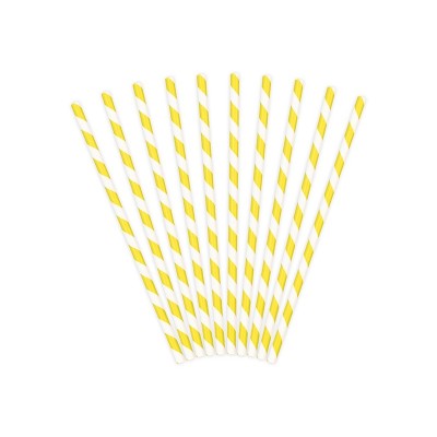 Papierové slamky chevron žlté