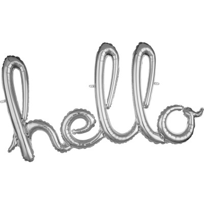 Fóliový balón HELLO strieborný