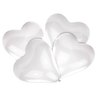 Latexový balóny biele srdiečka 5 ks