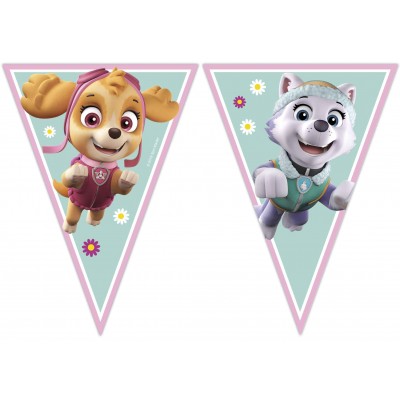 Vlajkový banner Paw patrol pink