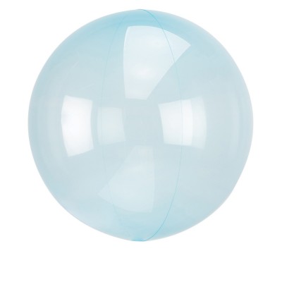 Transparentný Bobo balón modrý