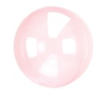 Transparentný Bobo balón tmavo ružový