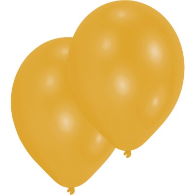 Latexové balóny metalické zlaté 10 ks
