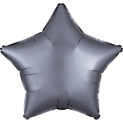 Fóliový balón Satin Luxe grafit hviezda