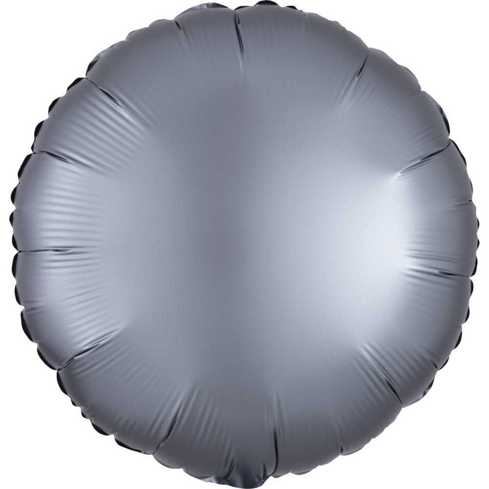 Fóliový balón Satin Luxe grafit guľatý Fóliový balón Satin Luxe grafit guľatý