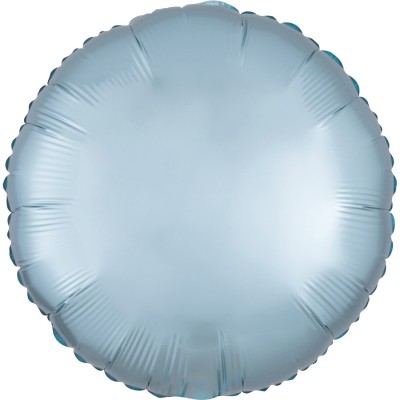 Fóliový balón Satin Luxe pastelový modrý guľatý