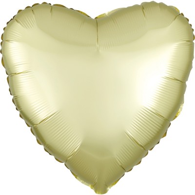 Fóliový balón Satin Luxe pastelovo žlté srdce