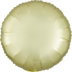 Fóliový balón Satin Luxe pastelovo žltá guľatý