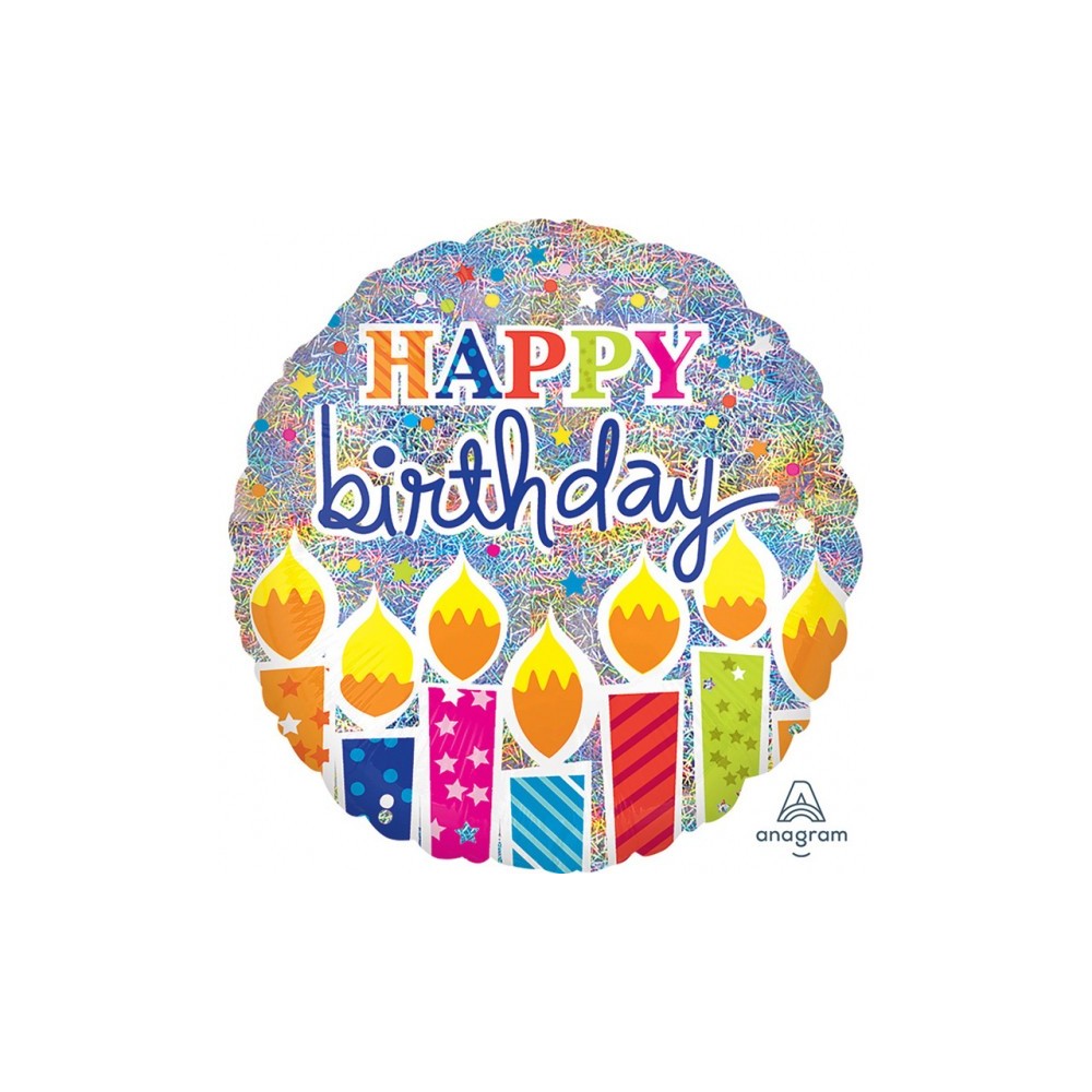 Fóliový balón holografický Happy Birthday Fóliový balón holografický Happy Birthday