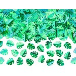 Konfety metalické listy zelené