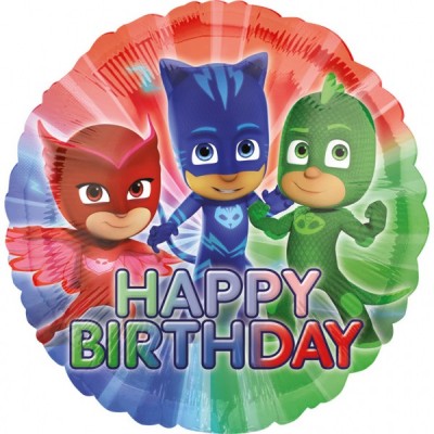 Fóliový balón Pj Masks Happy Birthday