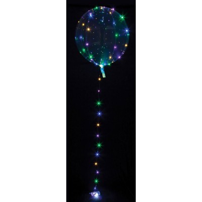 Transparentný LED svietiaci Bobo balón farebný