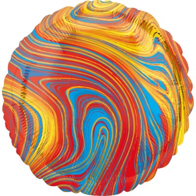 Fóliový balón mramor farebný guľatý
