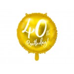Fóliový balón 40 narodeniny