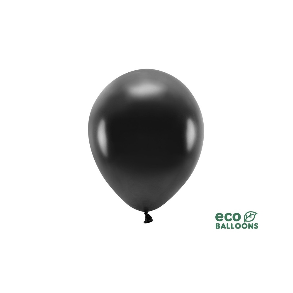 Latexové ECO Balóny metalické čierne