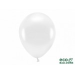 Latexové ECO Balóny metalické biele