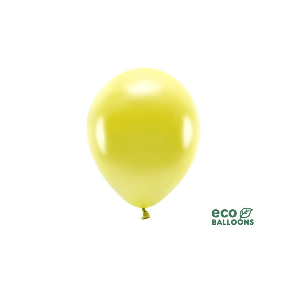 Latexové ECO Balóny metalické žlté