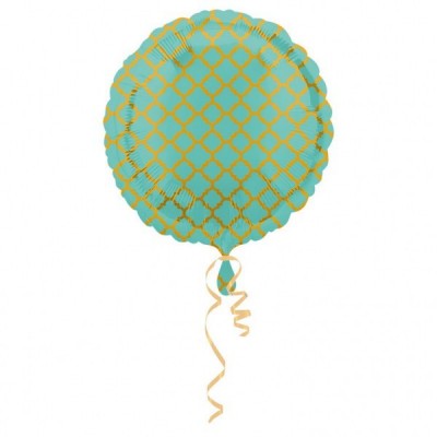 Fóliový balón ornamentový zelený