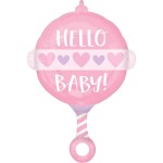 Fóliový balón hello Baby dievčatko