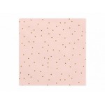 Servítky ružové so zlatými bodkami