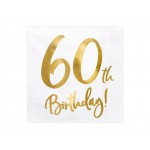Servítky 60 th Birthday