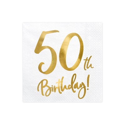 Servítky 50 th Birthday
