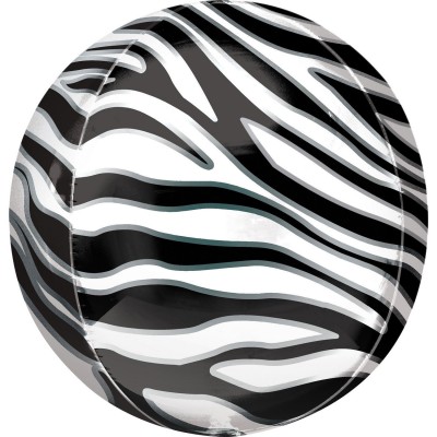 Fóliový balón orbz vzor zebra