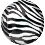 Fóliový balón orbz vzor zebra