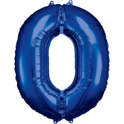 Fóliový balón 0 modrý