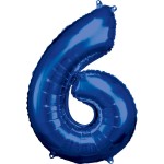 Fóliový balón 6 modrý