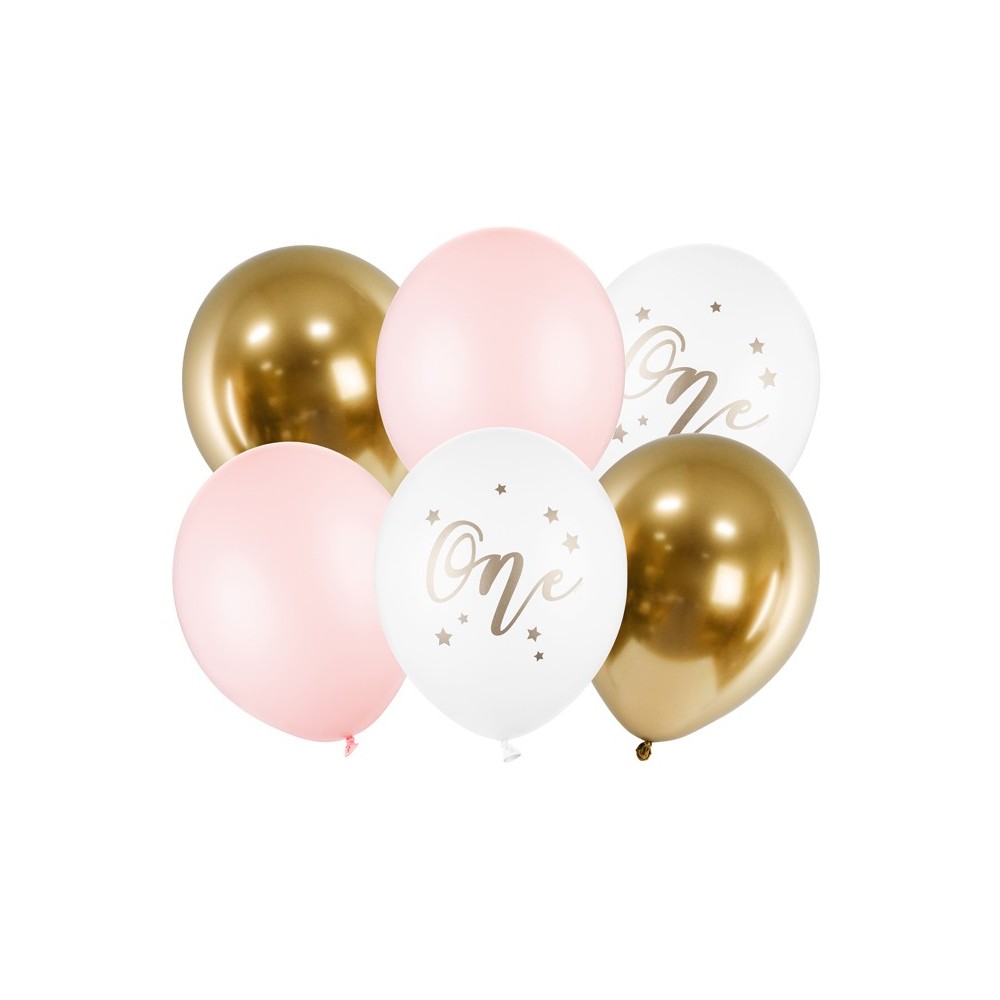 Latexové balóny mix farieb 1 narodeniny dievčatko