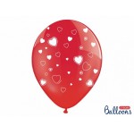 Latexové balóny srdiečkové kryštálovo červené
