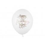 Latexové balóny biele Happy B-Day to You