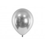Latexový balón lesklý strieborný