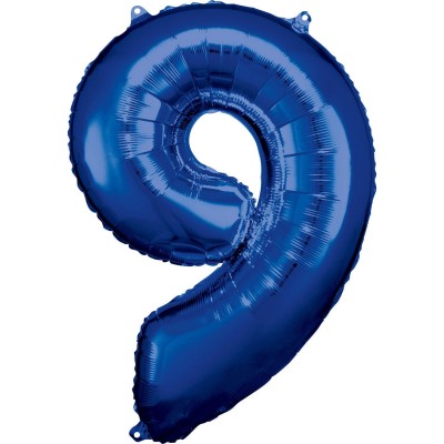 Fóliový balón 9 modrý