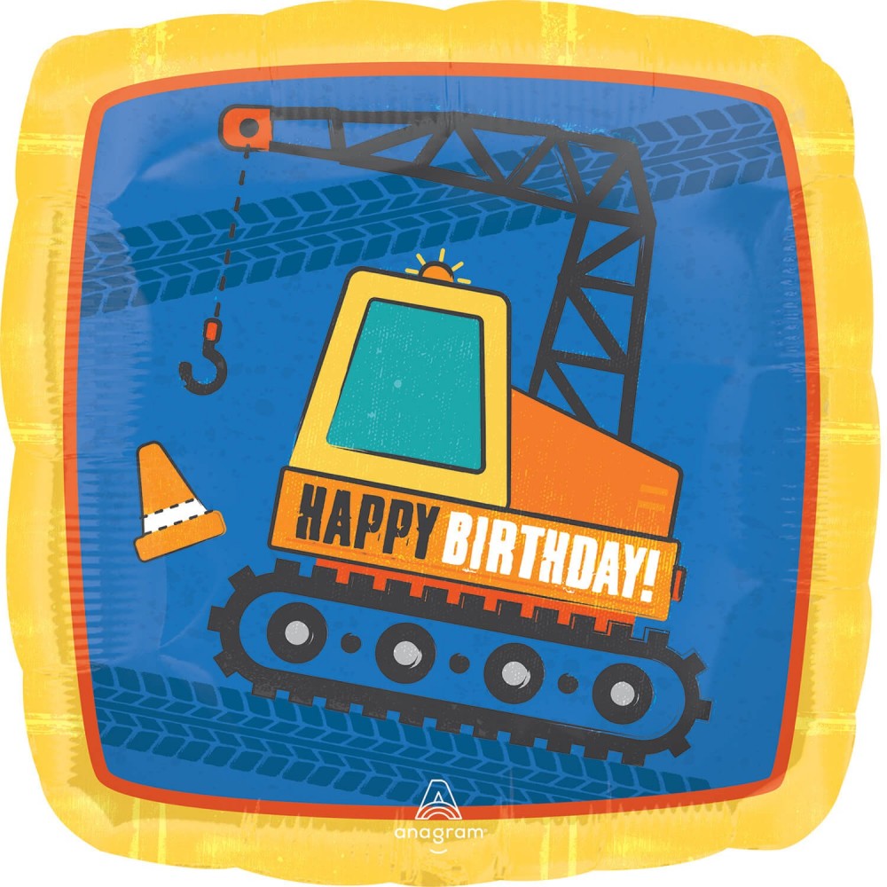 Fóliový balón bager Happy B-Day Fóliový balón bager Happy B-Day