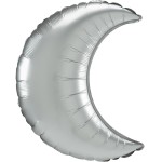 Fóliový balón supershape mesiac saténová strieborná