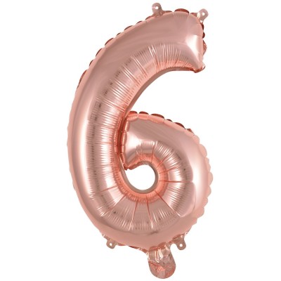 Fóliový balón 6 ružovo zlatý